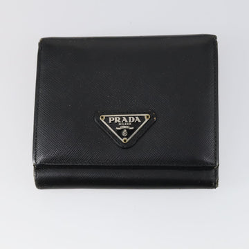 PRADA Wallet Leather Nylon 3 Set Gray Black Auth am9255 - 0