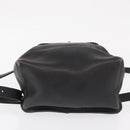 Coach Backpack Leather Black Gold Auth am9257-5