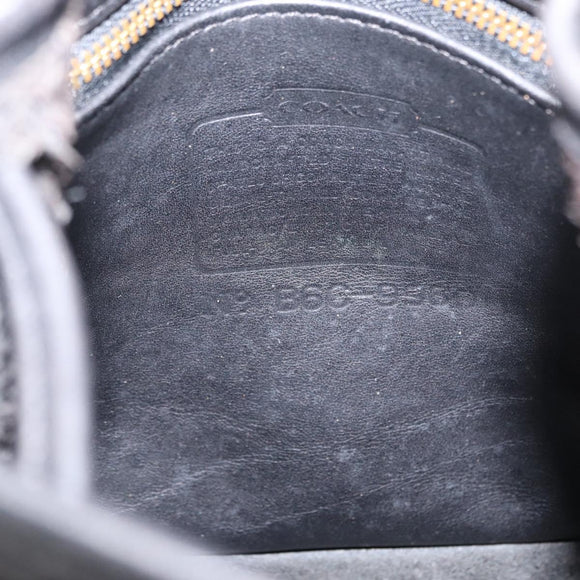 Coach Backpack Leather Black Gold Auth am9257