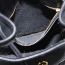 Coach Backpack Leather Black Gold Auth am9257-24