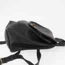 Coach Backpack Leather Black Gold Auth am9257-3