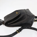 Coach Backpack Leather Black Gold Auth am9257-4