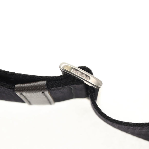 PRADA Shoulder Bag Nylon Black Silver Auth am9263V