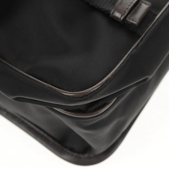 PRADA Shoulder Bag Nylon Black Silver Auth am9263V