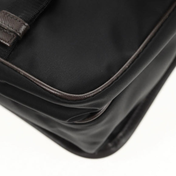PRADA Shoulder Bag Nylon Black Silver Auth am9263V