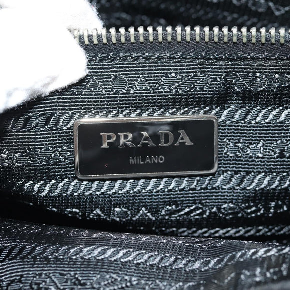 PRADA Shoulder Bag Nylon Black Silver Auth am9263V