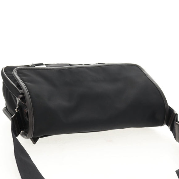 PRADA Shoulder Bag Nylon Black Silver Auth am9263V