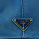 PRADA Canapa GM Hand Bag Canvas Blue Gold Auth am9265-17