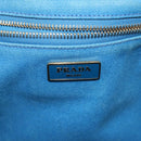 PRADA Canapa GM Hand Bag Canvas Blue Gold Auth am9265-18