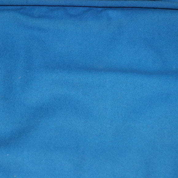 PRADA Canapa GM Hand Bag Canvas Blue Gold Auth am9265