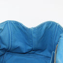 PRADA Canapa GM Hand Bag Canvas Blue Gold Auth am9265-19