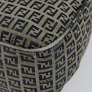 FENDI Zucchino Canvas Hand Bag Navy Silver Auth am9266-8