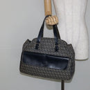 FENDI Zucchino Canvas Hand Bag Navy Silver Auth am9266-24