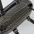 FENDI Zucchino Canvas Hand Bag Navy Silver Auth am9266-6