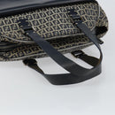 FENDI Zucchino Canvas Hand Bag Navy Silver Auth am9266-7