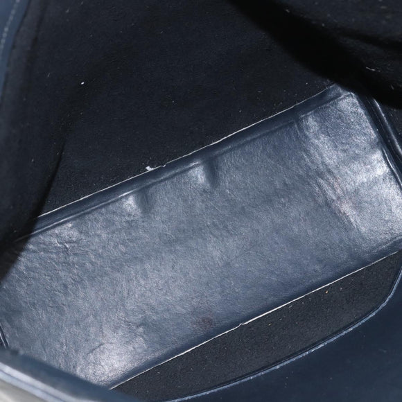 Coach Tote Bag Leather Black Gold Auth am9267