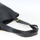 Coach Tote Bag Leather Black Gold Auth am9267-7