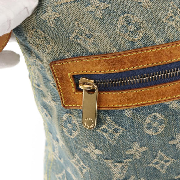 LOUIS VUITTON Monogram Denim Buggy GM Shoulder Bag Blue M95048 LV Auth am9268