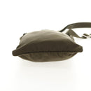 PRADA Pouch Shoulder Bag Nylon Khaki Silver Auth am9274V-10