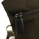 PRADA Pouch Shoulder Bag Nylon Khaki Silver Auth am9274V-16