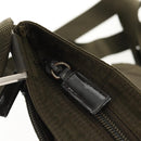 PRADA Pouch Shoulder Bag Nylon Khaki Silver Auth am9274V-18