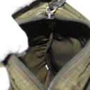 PRADA Pouch Shoulder Bag Nylon Khaki Silver Auth am9274V-22