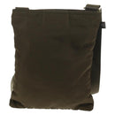 PRADA Pouch Shoulder Bag Nylon Khaki Silver Auth am9274V-3