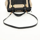 Chloe Little Alice Hand Bag Leather 2way Beige Gold Auth am9275-8