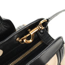 Chloe Little Alice Hand Bag Leather 2way Beige Gold Auth am9275-23