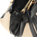 Chloe Little Alice Hand Bag Leather 2way Beige Gold Auth am9275-24