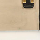 Chloe Little Alice Hand Bag Leather 2way Beige Gold Auth am9275-3