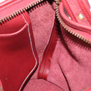 Coach Shoulder Bag Leather Red Gold Auth am9276-20