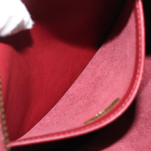 Coach Shoulder Bag Leather Red Gold Auth am9276