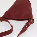 Coach Shoulder Bag Leather Red Gold Auth am9276-6
