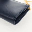 PRADA Key Case Safiano leather Navy Auth am9283V-16