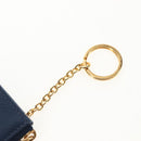 PRADA Key Case Safiano leather Navy Auth am9283V-8