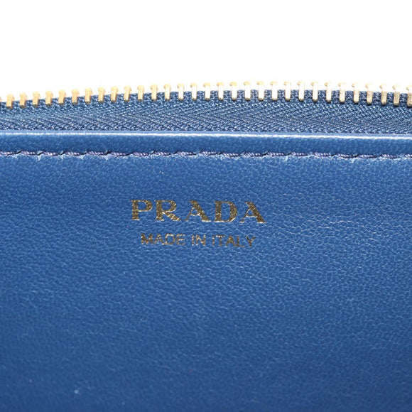 PRADA Key Case Safiano leather Navy Auth am9283V