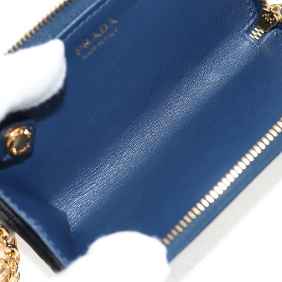 PRADA Key Case Safiano leather Navy Auth am9283V