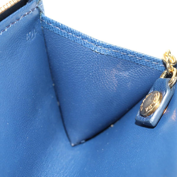 PRADA Key Case Safiano leather Navy Auth am9283V