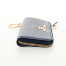PRADA Key Case Safiano leather Navy Auth am9283V-4