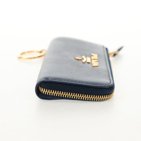 PRADA Key Case Safiano leather Navy Auth am9283V