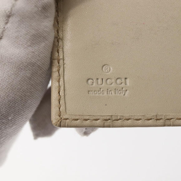GUCCI GG Canvas Guccissima Day Planner Cover Leather White 115240 Auth am9285