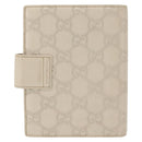 GUCCI GG Canvas Guccissima Day Planner Cover Leather White 115240 Auth am9285-2