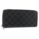 LOUIS VUITTON Damier Graphite Zippy Wallet Vertical N63095 LV Auth am9286-1