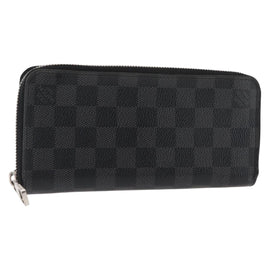 LOUIS VUITTON Damier Graphite Zippy Wallet Vertical N63095 LV Auth am9286