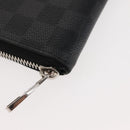 LOUIS VUITTON Damier Graphite Zippy Wallet Vertical N63095 LV Auth am9286-15