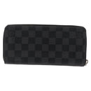 LOUIS VUITTON Damier Graphite Zippy Wallet Vertical N63095 LV Auth am9286-2