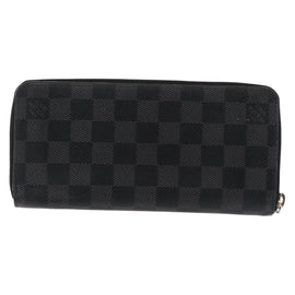 LOUIS VUITTON Damier Graphite Zippy Wallet Vertical N63095 LV Auth am9286 - 0