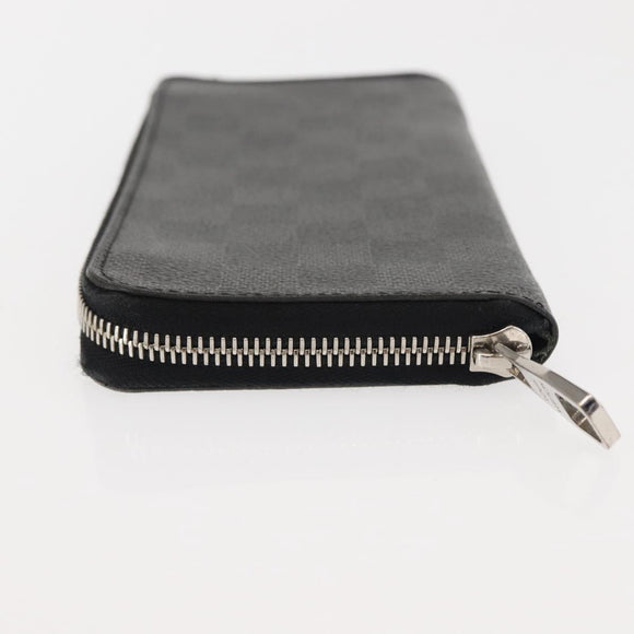 LOUIS VUITTON Damier Graphite Zippy Wallet Vertical N63095 LV Auth am9286