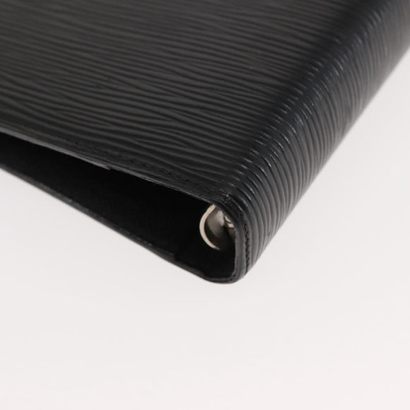 LOUIS VUITTON Epi Agenda MM Dagplanner Omslag Zwart R20042 LV Auth am9288